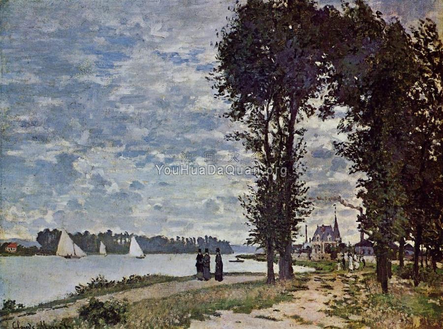 The Banks of the Seine at Argenteuil - 克劳德·莫奈